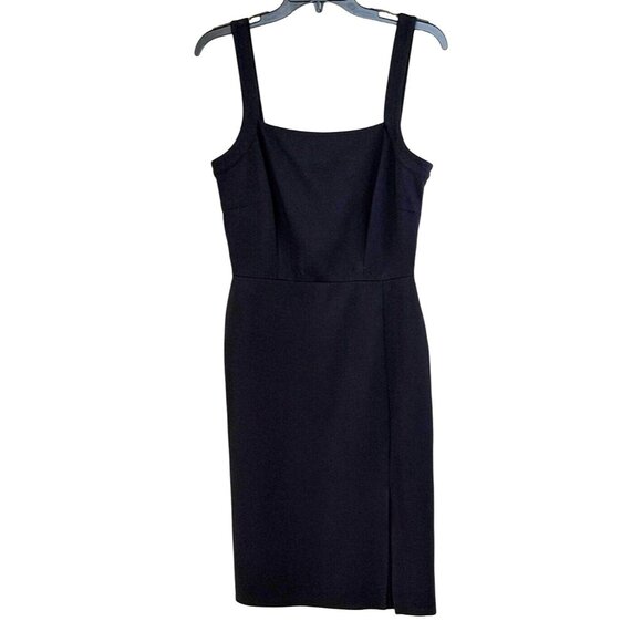 Cupcakes and Cashmere Dresses & Skirts - Cupcakes and Cashmere Women's Black Square Neck Wide Strap Bodycon Dress Sz Med
